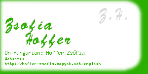 zsofia hoffer business card